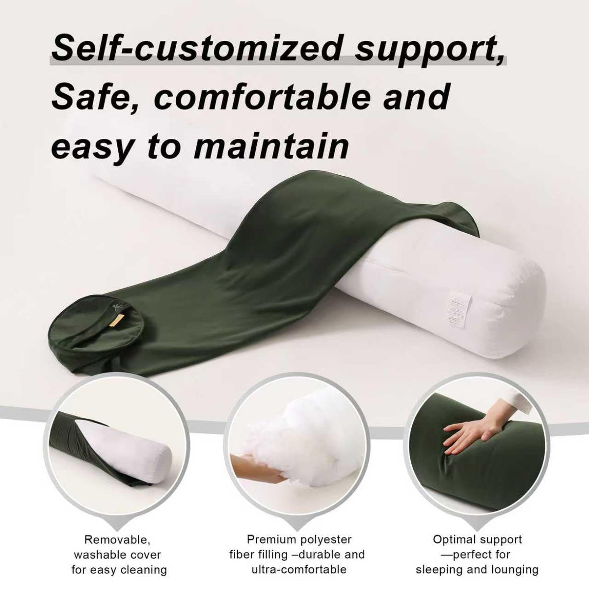 Body Pillow for Adults (Jade Green / 47.24"*7.87")