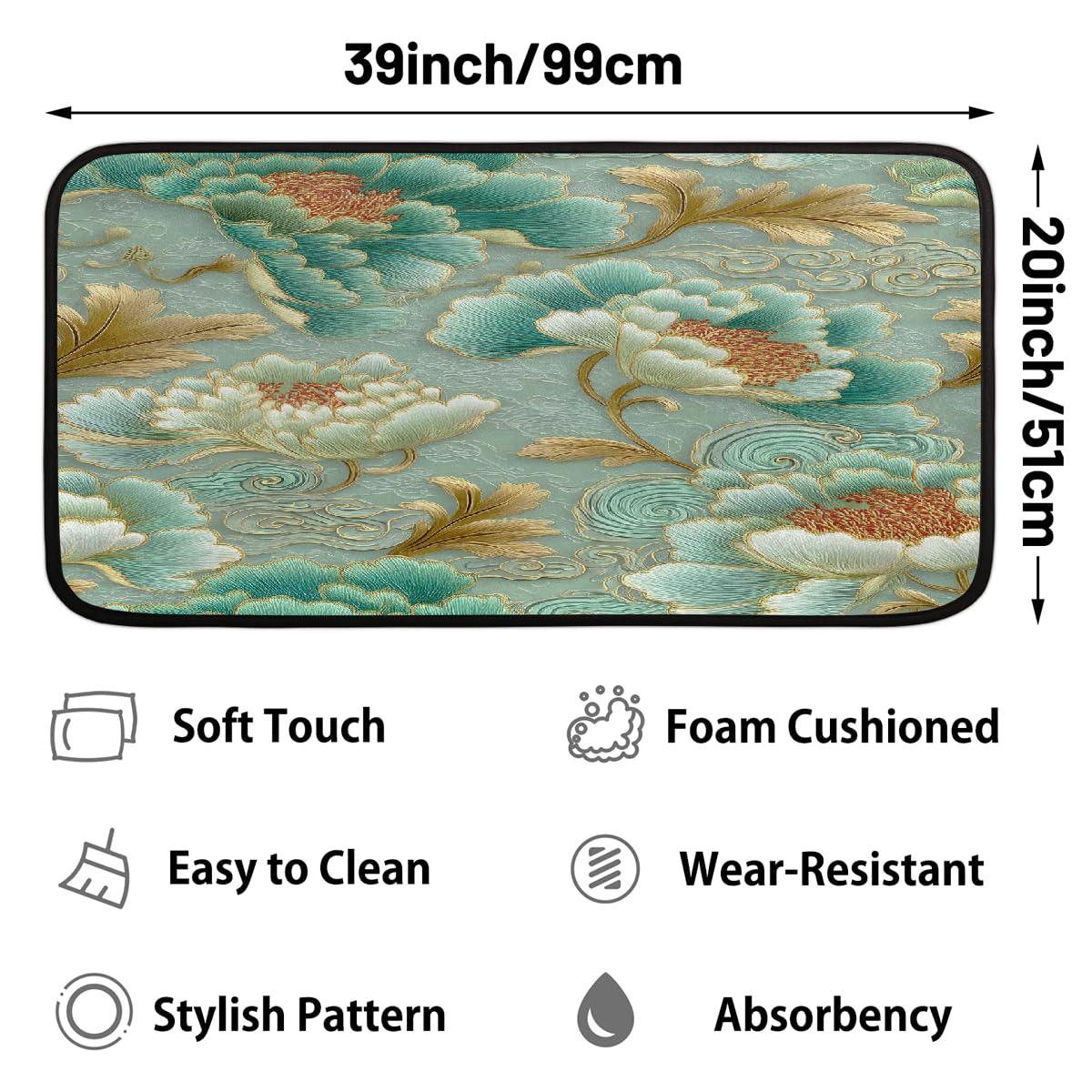 Ethnic Kitchen Rugs Kitchen Mats Non Slip Floor Mat (Color 6)