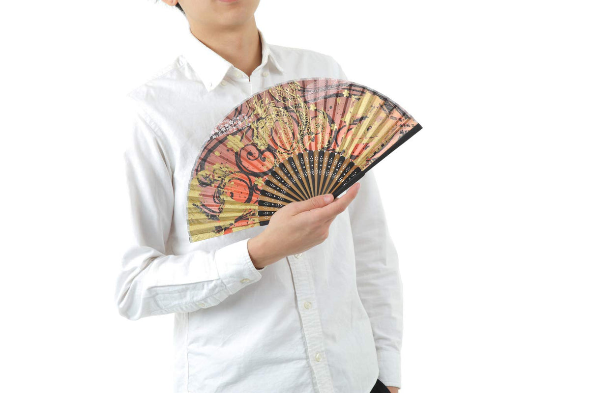 Folding Fan [Japan Import] Hand Fans for Women Foldable (904 (Wave))