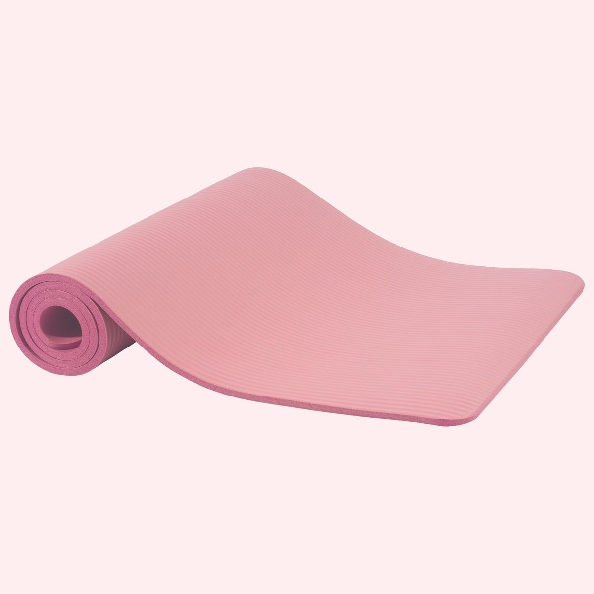 1/2-inch Thick High Density Exercise Yoga Mat with Carrying Strap (Pearly Pink)