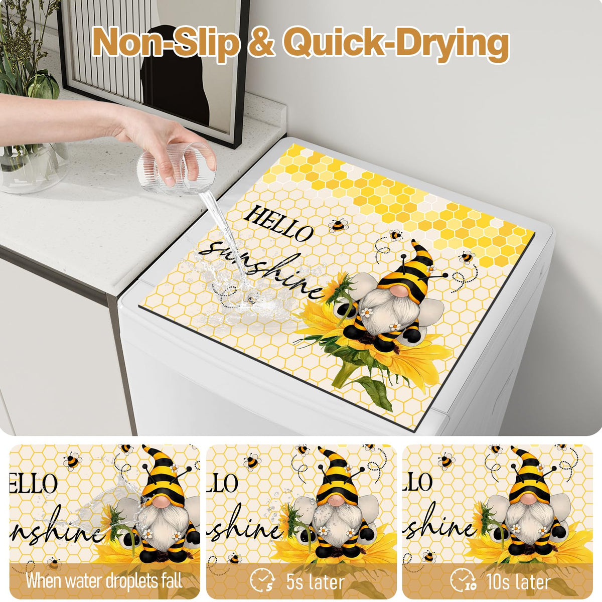 Dryer Top Protector Mat (yellow spring summer)