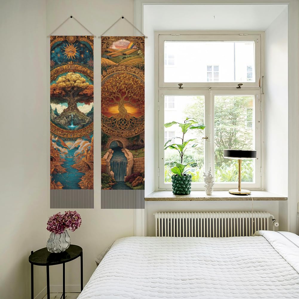 2Pcs Tree of Life Tapestry (Multicolor-Tree of Life)