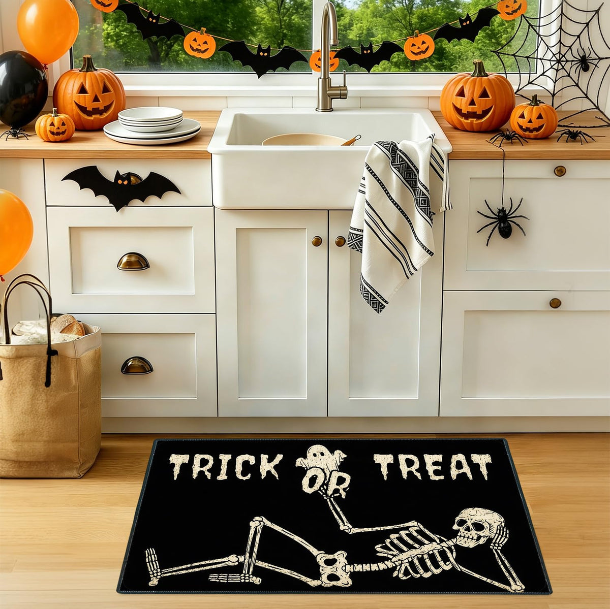 Trick or Treat Skeleton Area Rug 2x3FT (#43 / 2' x 3' (Rectangular))