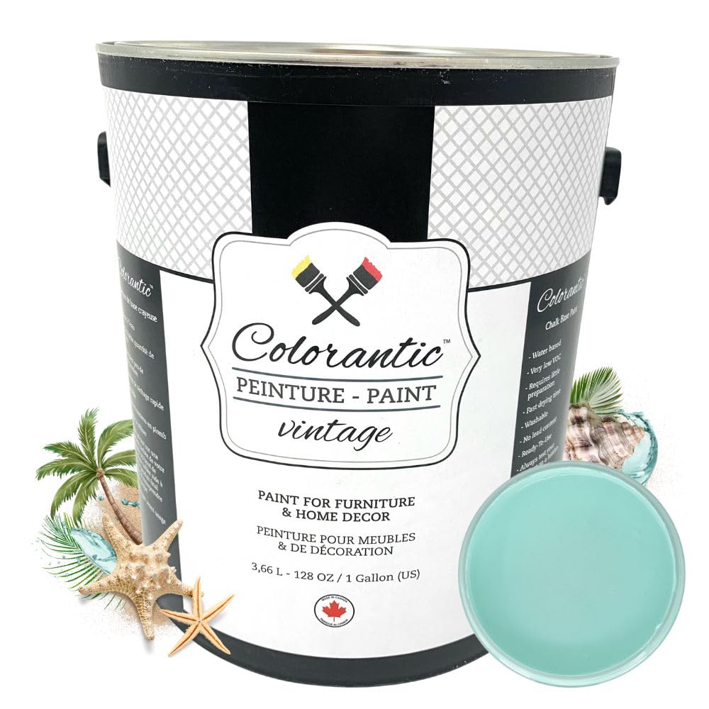 CARIBBEAN SEA Furniture Chalk Paint for DIY (Caribbean Sea / 128 Fl Oz (Pack of 1))