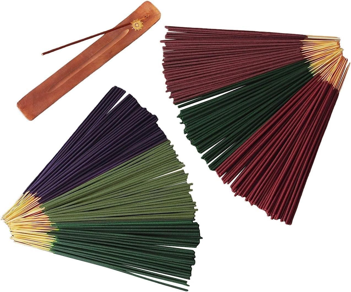 320 Assorted Incense Sticks with Holder Eucalyptus (Multicolor 7)