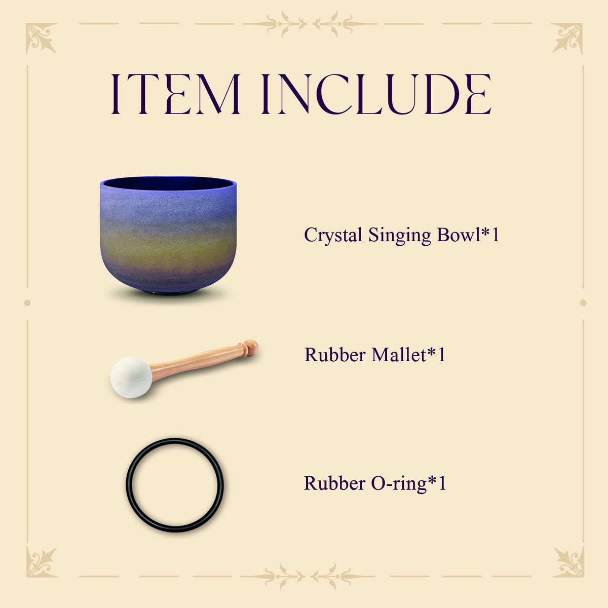8 Inch Rainbow Color Frosted Quartz Crystal Singing Bowl 440HZ A Note (8 Inch / A Note)