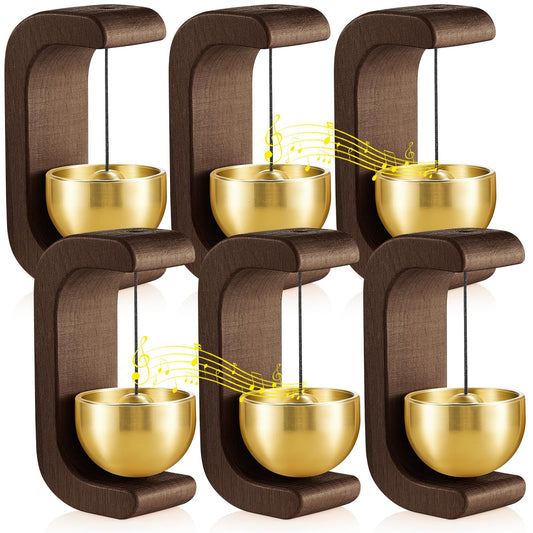 6 Pcs Magnetic Wooden Doorbell Chime (Black Walnut)