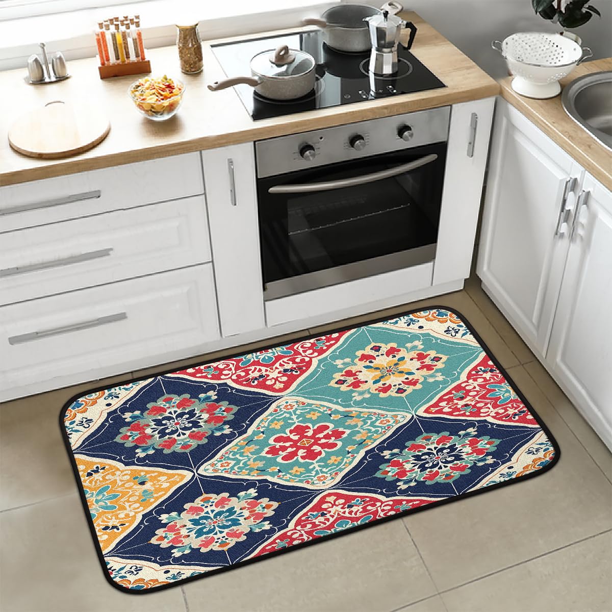 Mexican Ethnic Kitchen Rug Non (Color10)