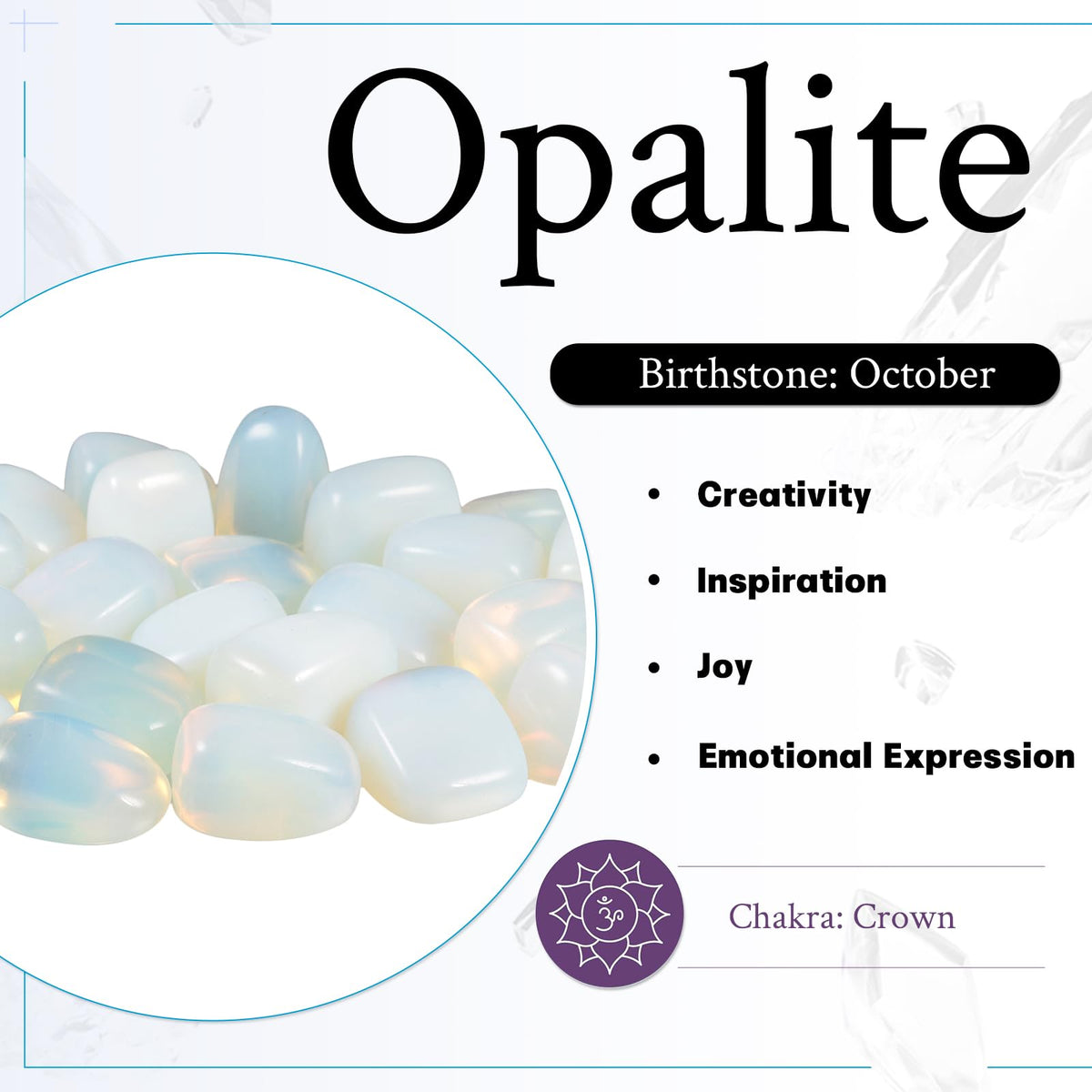1.5 in Opalite Happy Buddha Statue Crystal Figurine (Milk White)