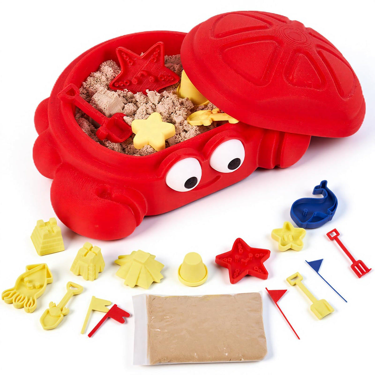 7.1 in Desktop Crab Sandbox with Lid (Crab)