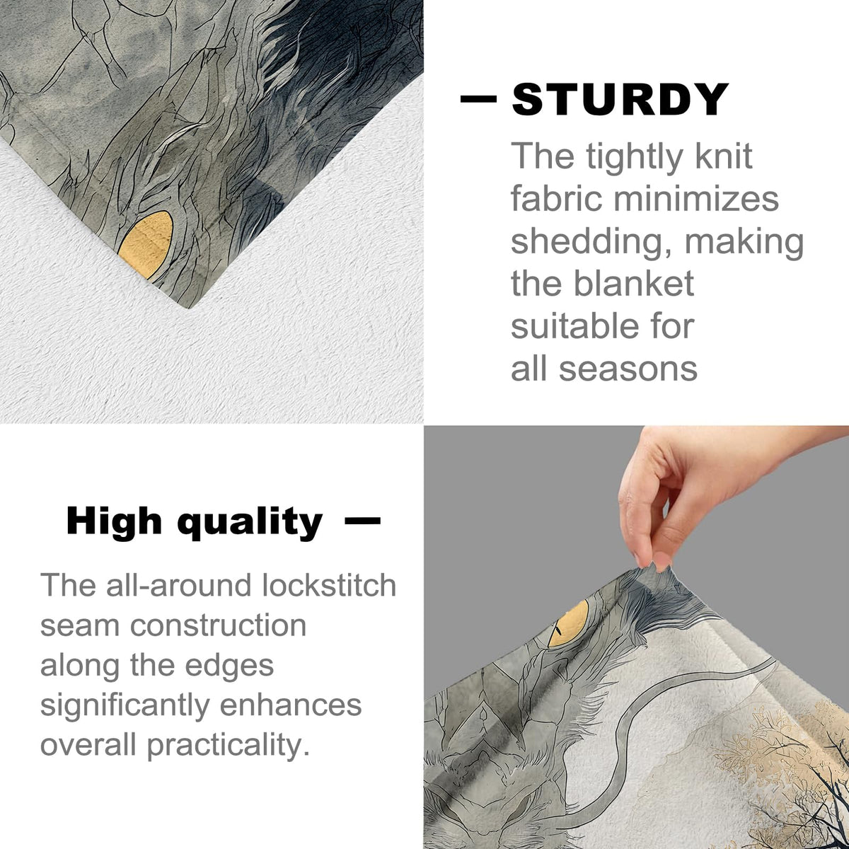 Dragon Art Blanket for Mythical and Fantasy Lovers (50x40 Inch / Dragon)