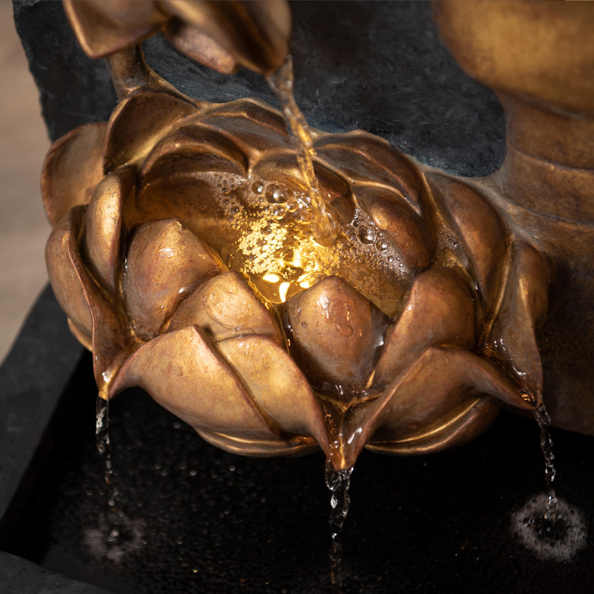 30" H Zen Buddha Face Water Fountain w