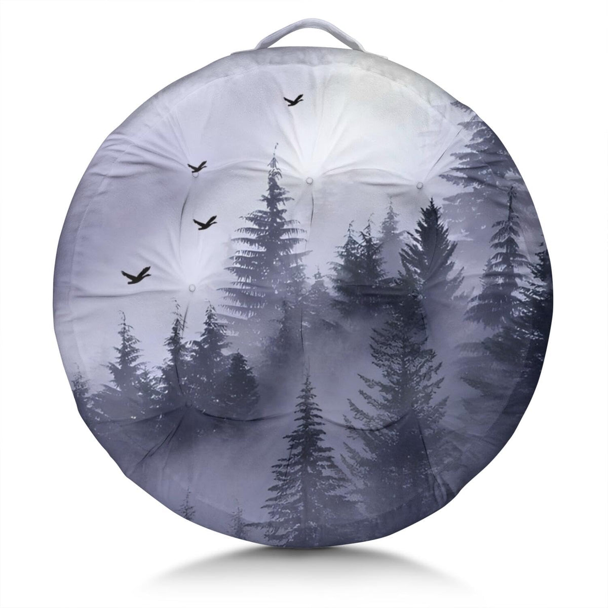 Meditation Cushion (Purple Forest / Round)