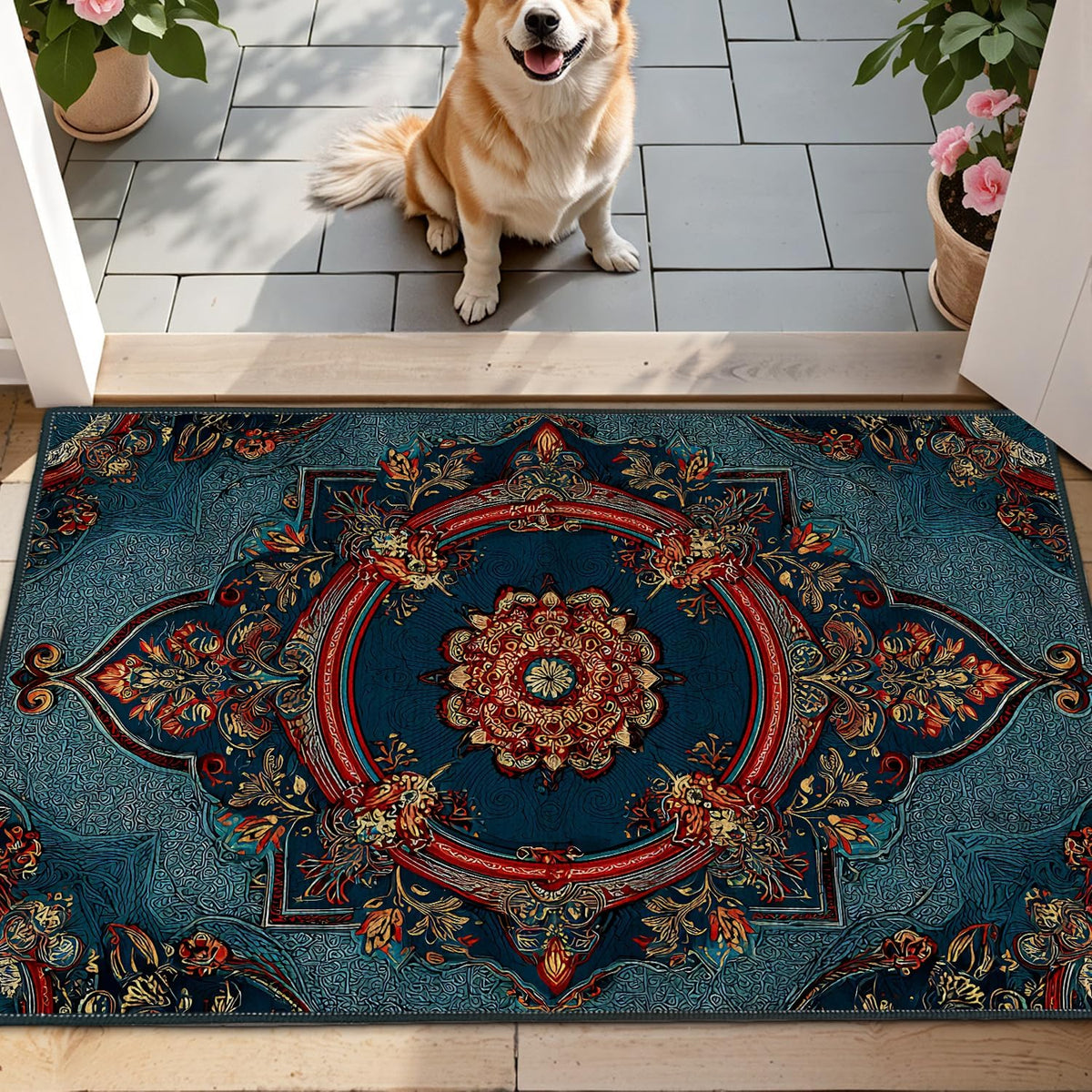 2x3 Entry Rug Washable Vintage Boho Floral Area Rug (02 / 2' x 3' (Rectangular))