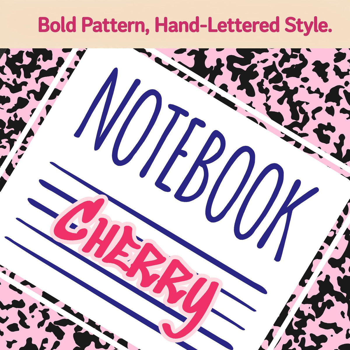 Notebook Mouse Pad (Pink Notebook / 35.4" x 15.7")