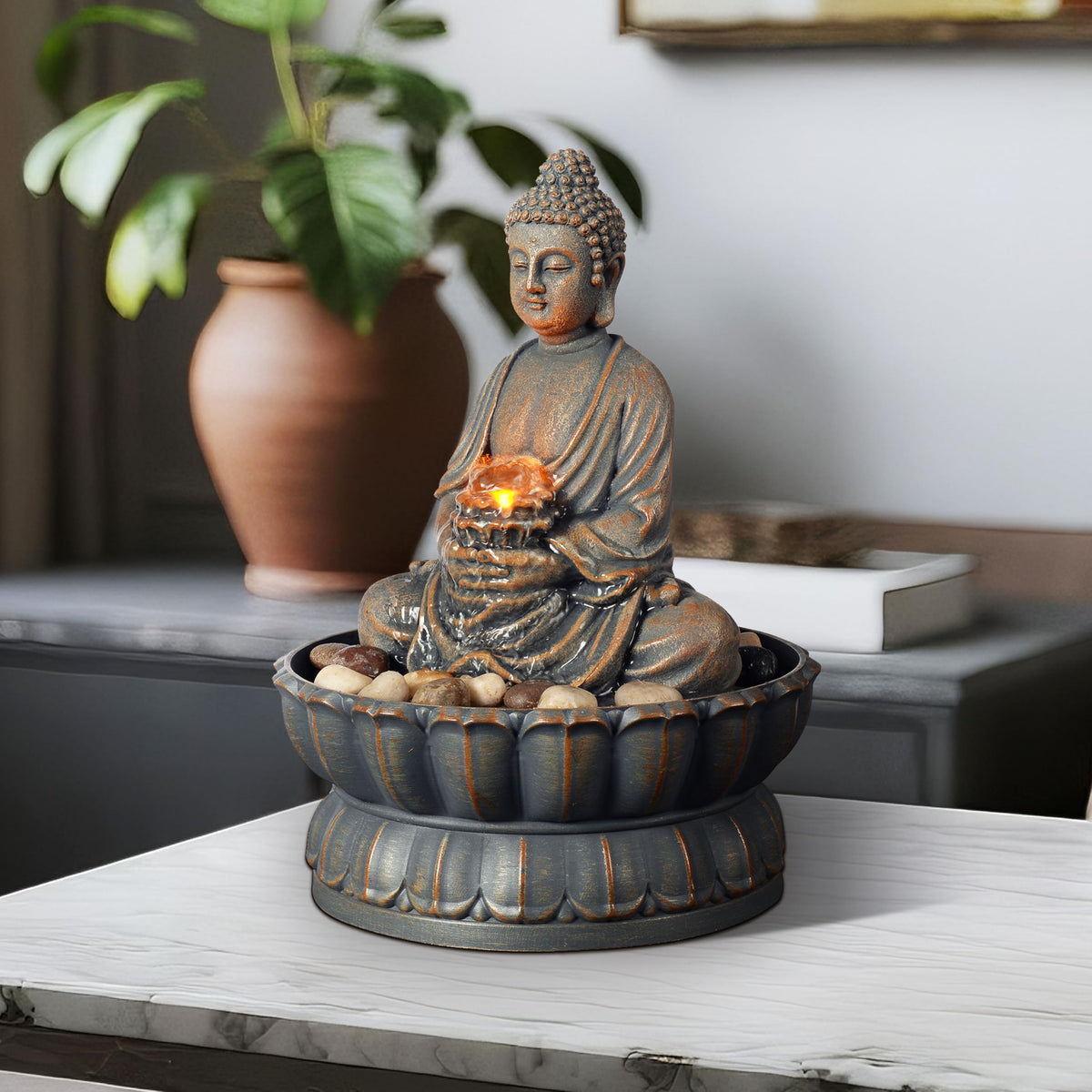 Tabletop Water Fountain with Buddha