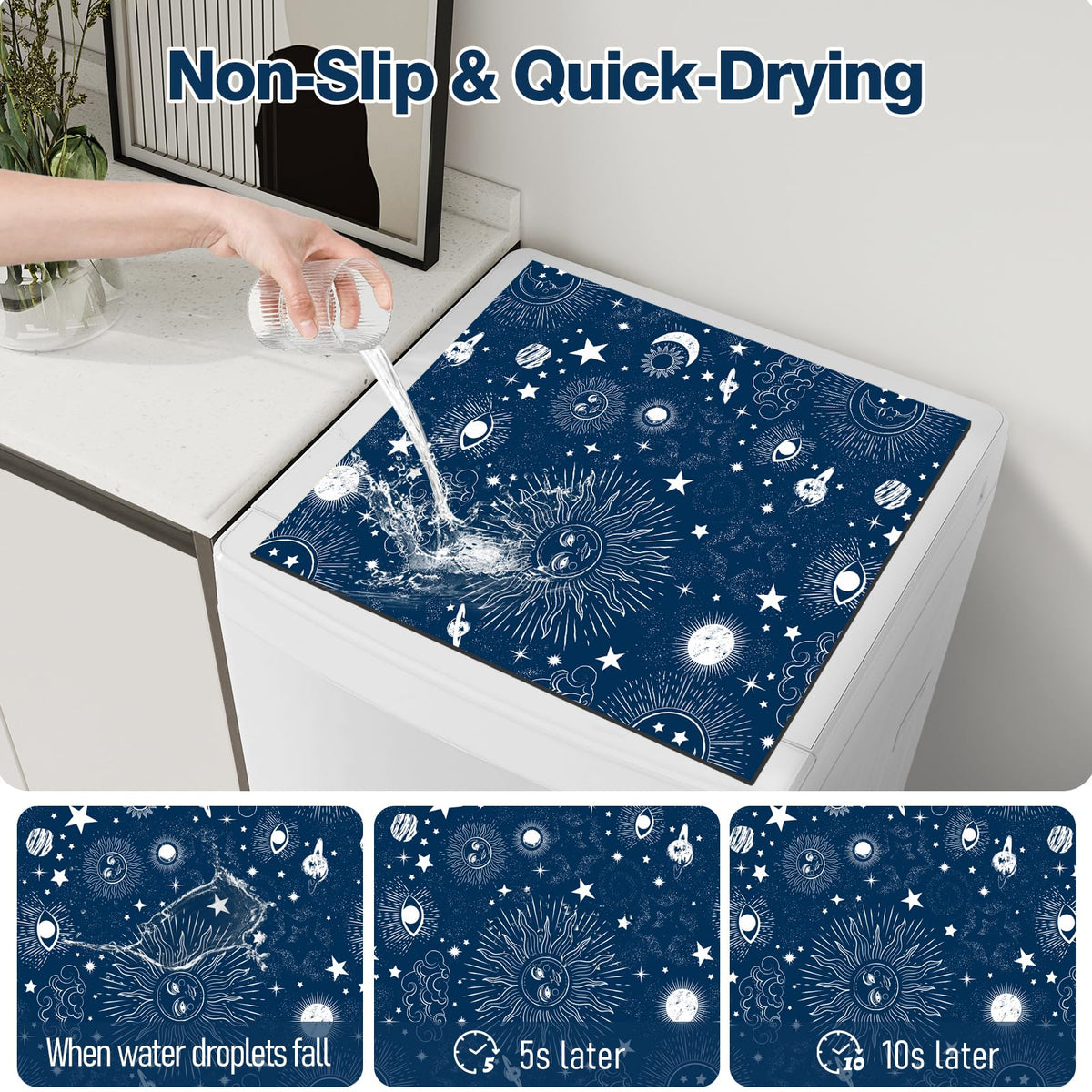 Dryer Top Protector Mat (blue goth)