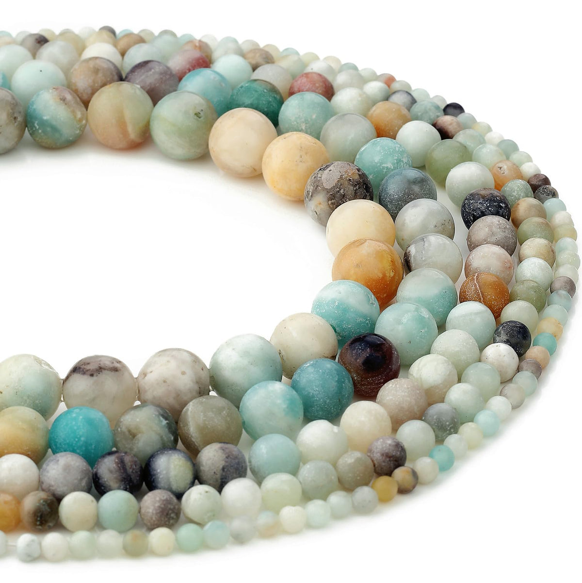 116 120 Pcs Amazonite Beads for Bracelet Jewelry Making 6 MM Natural Loose Amazonite Beads Gemstone Beads Round (Amazonite / 6MM, 116-120pcs)