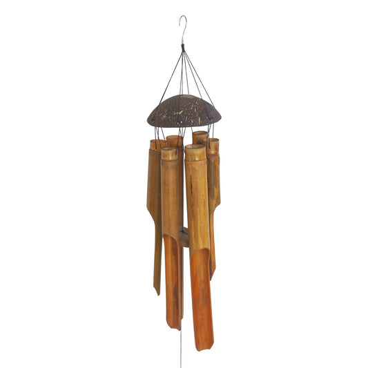35 inch Large Bamboo Coconut Wind Chimes Outdoor (35 inch)