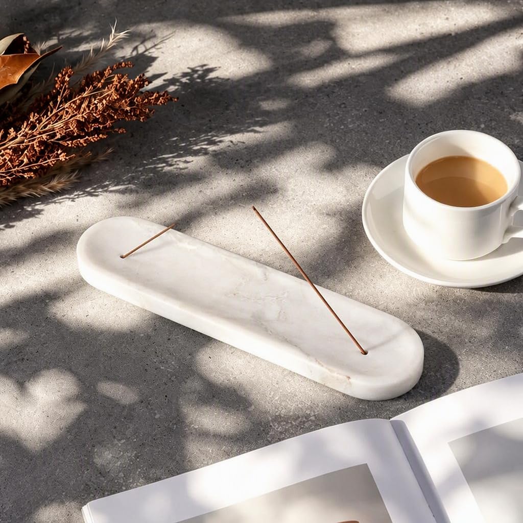 Marble Incense Holder (1 Pcs-bianco Palomino)