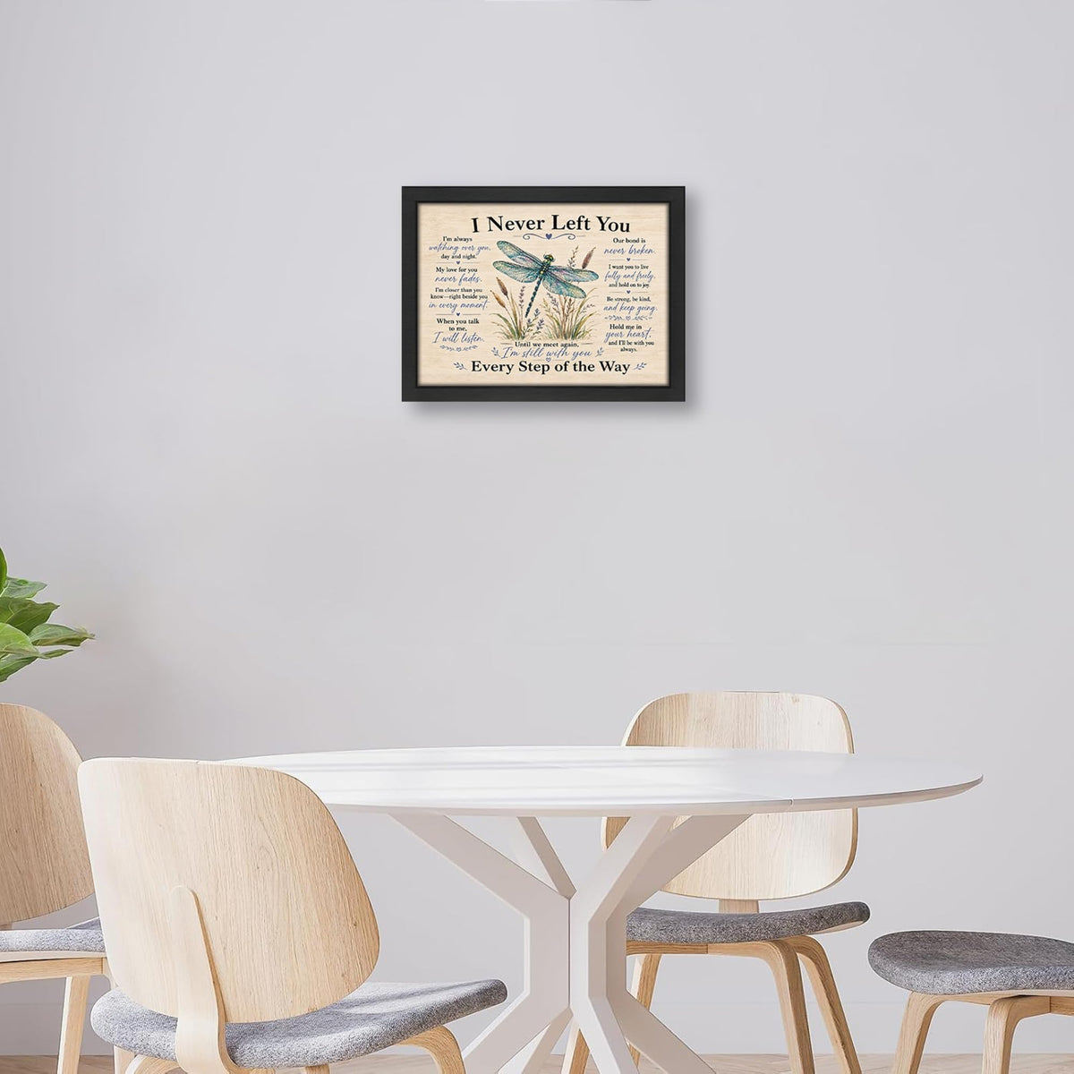 Rustic Dragonfly Memorial Decor Wall Art (Wall Art Framed 63 / 16"L x 12"W)