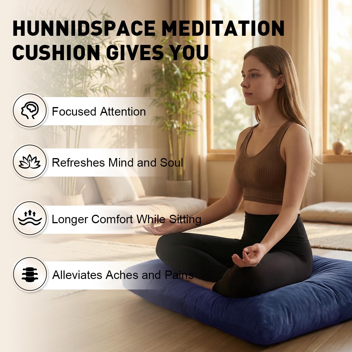 Ultimate Meditation Cushion Set (Dark Blue)