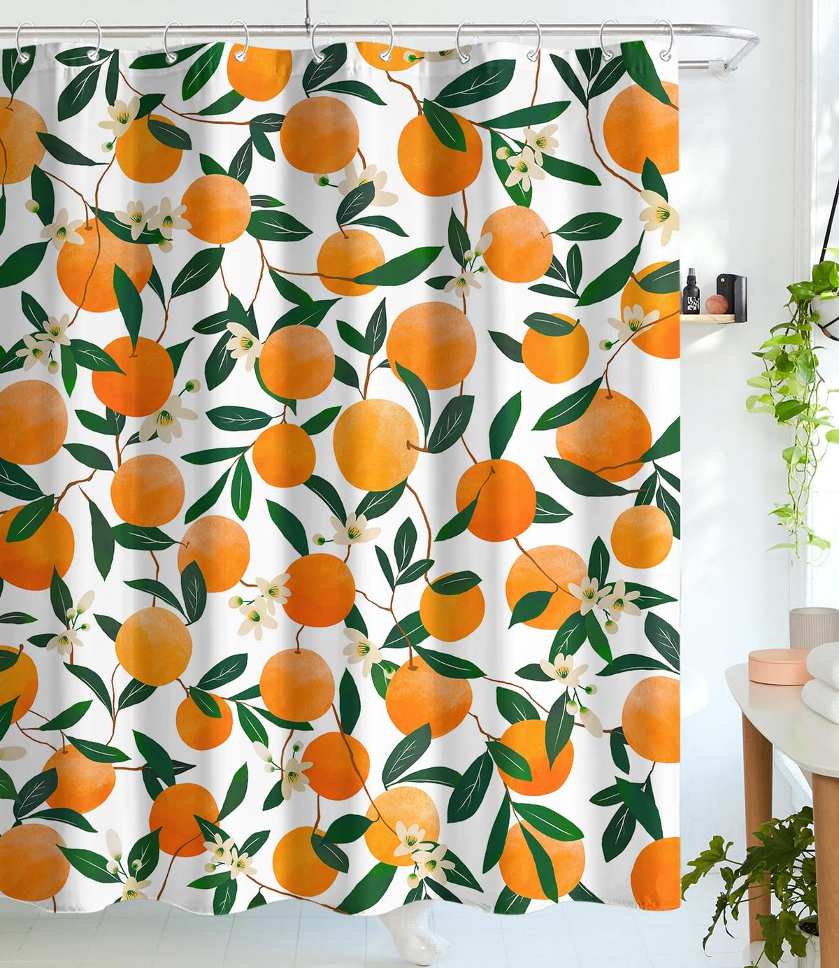 Orange Shower Curtain (Orange / 72"W x 72"L (Pack of 1))