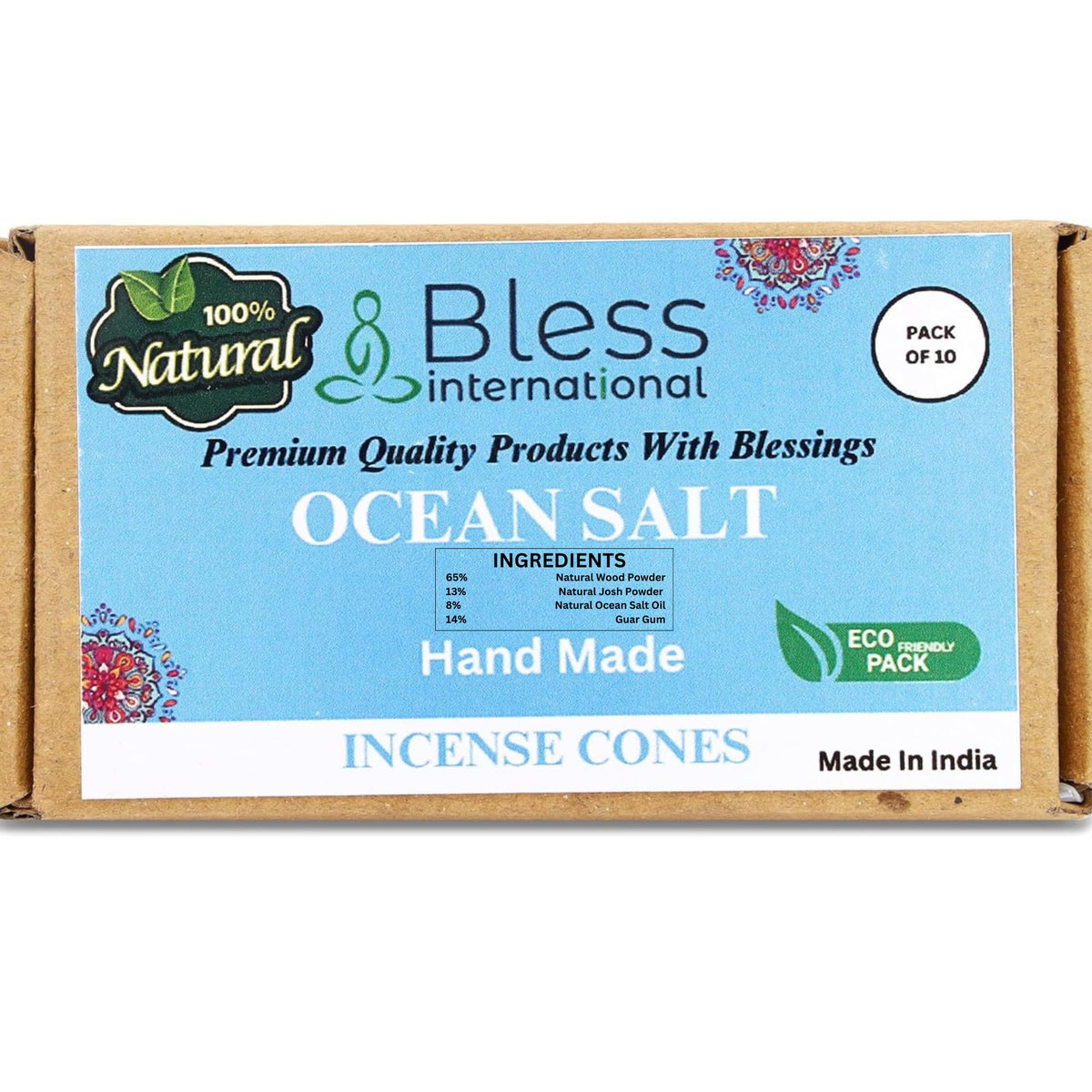 Ocean Salt 100% (Ocean-salt / Pack Of 10 Cones)