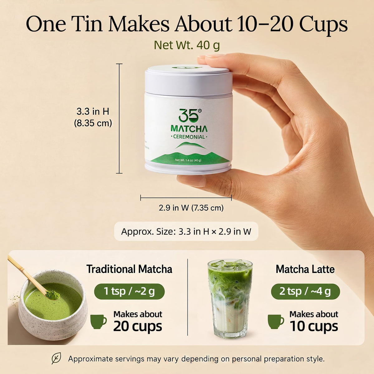 40g 1.4 oz Organic Ceremonial Matcha for Café (1.4oz/40g)