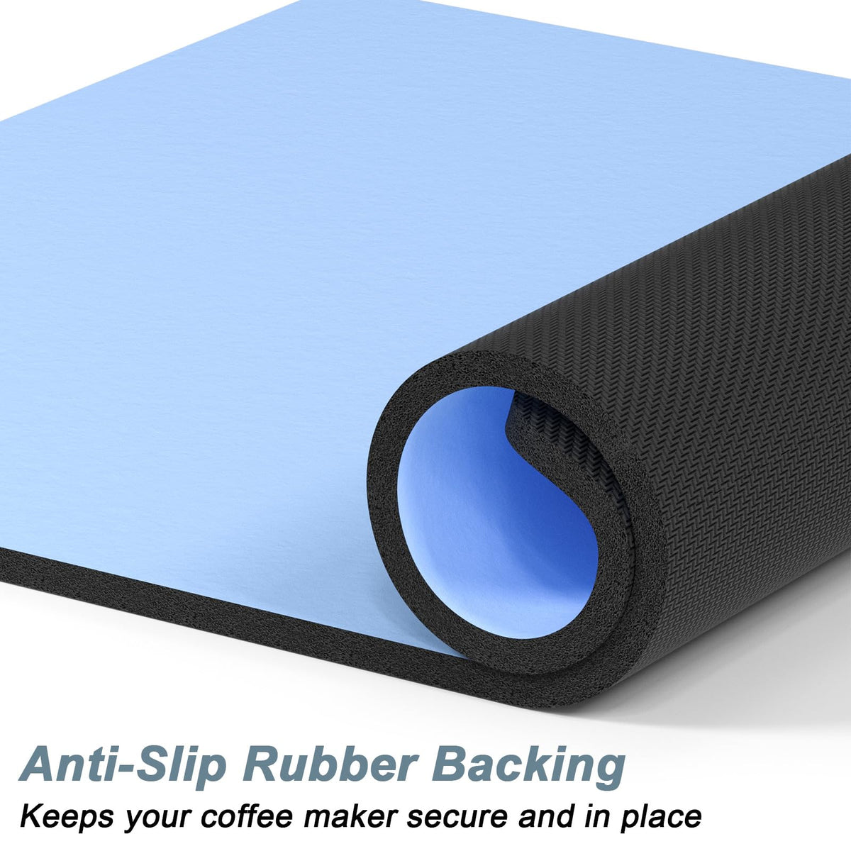 Coffee Mat 16" x 24" Coffee Bar Mats for Espresso Machine Station Accessories and Organizer (A-Sky Blue / 16" x 24")