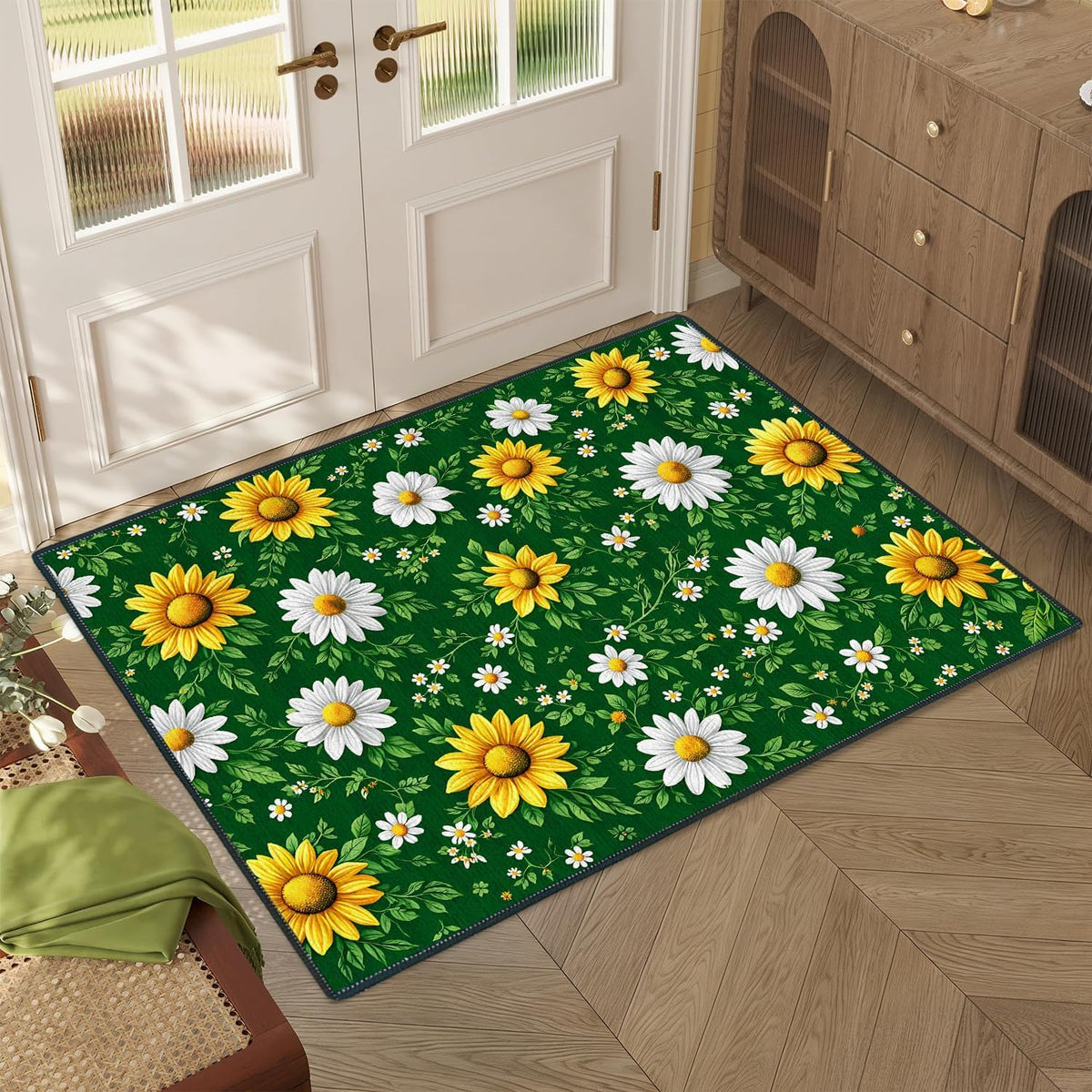 Sunflower & Daisy 2x3 Entryway Rug (23 / 2' x 3' (Rectangular))