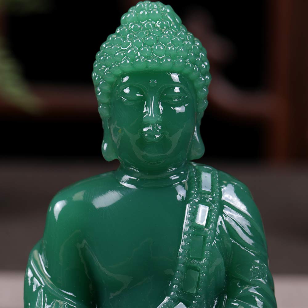 Meditative Seated Buddha Statue (Darkgreen1)
