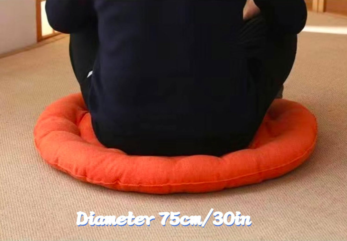 Large Linen Floor Cushions 30inch (30inch / Beige)