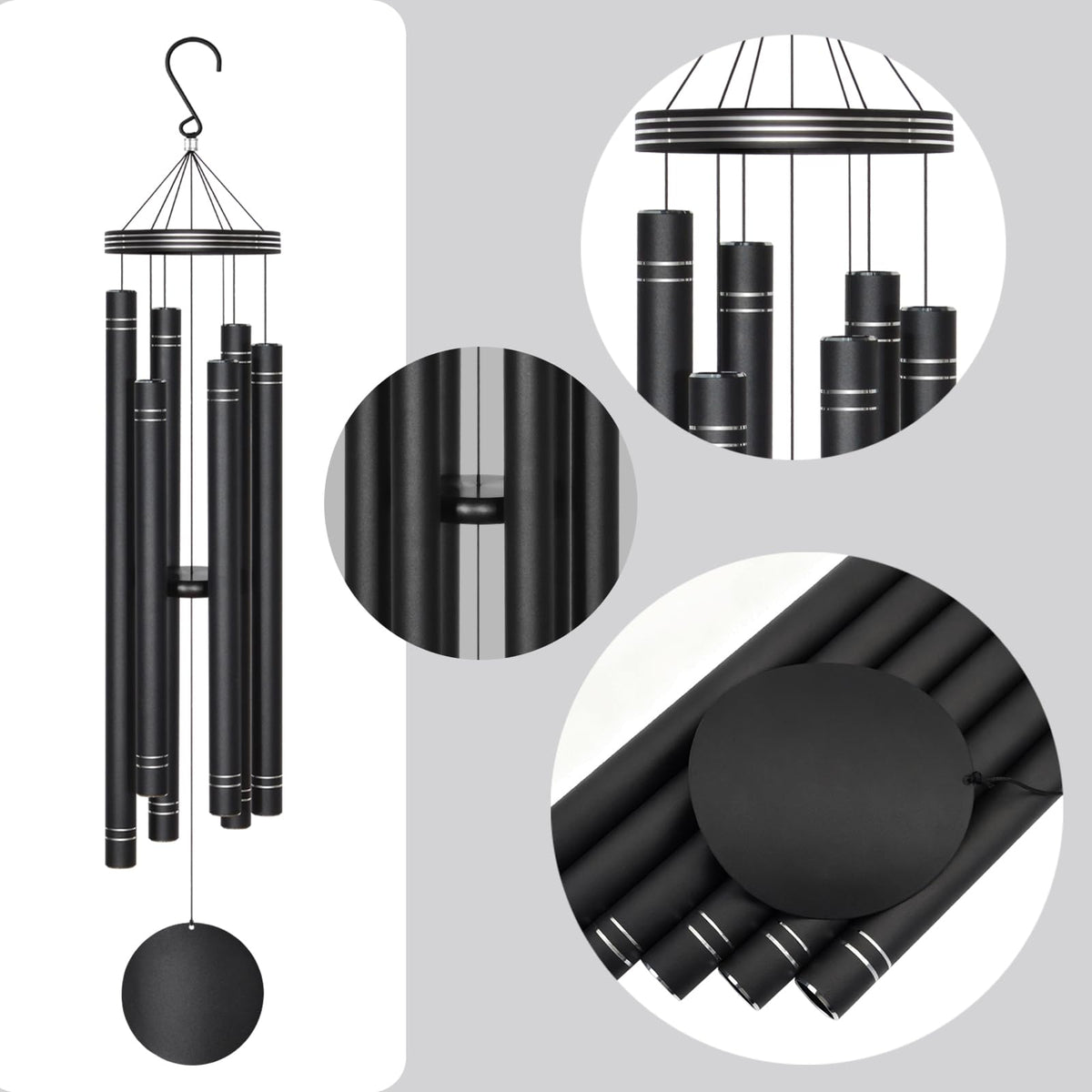 Extra Large Wind Chimes for Outside Deep Tone (50" Large)