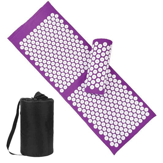 47" Acupressure Mat and Pillow Set with Carry Bag (Purple-large)