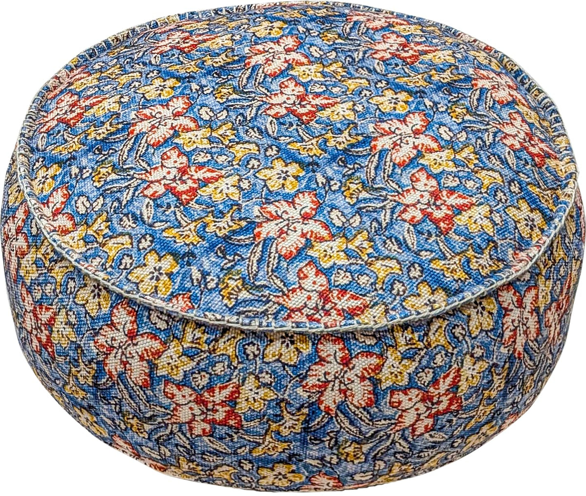 Bohemian Outdoor Floor Pillow Cover (24x8 Cover Only / Outdoor Blue)