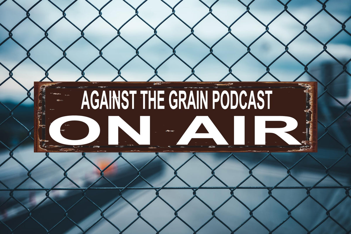 Against the Grain Vintage On Air Metal Sign (Against the Grain / 16 x 4 Inch)