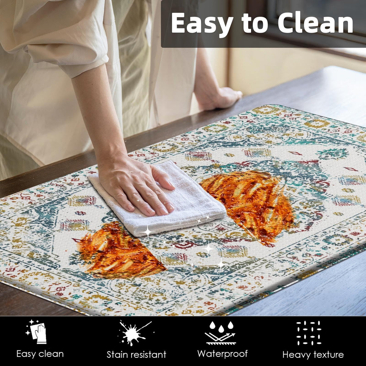 Anti Fatigue Kitchen Rug Set of 2 (Boho)
