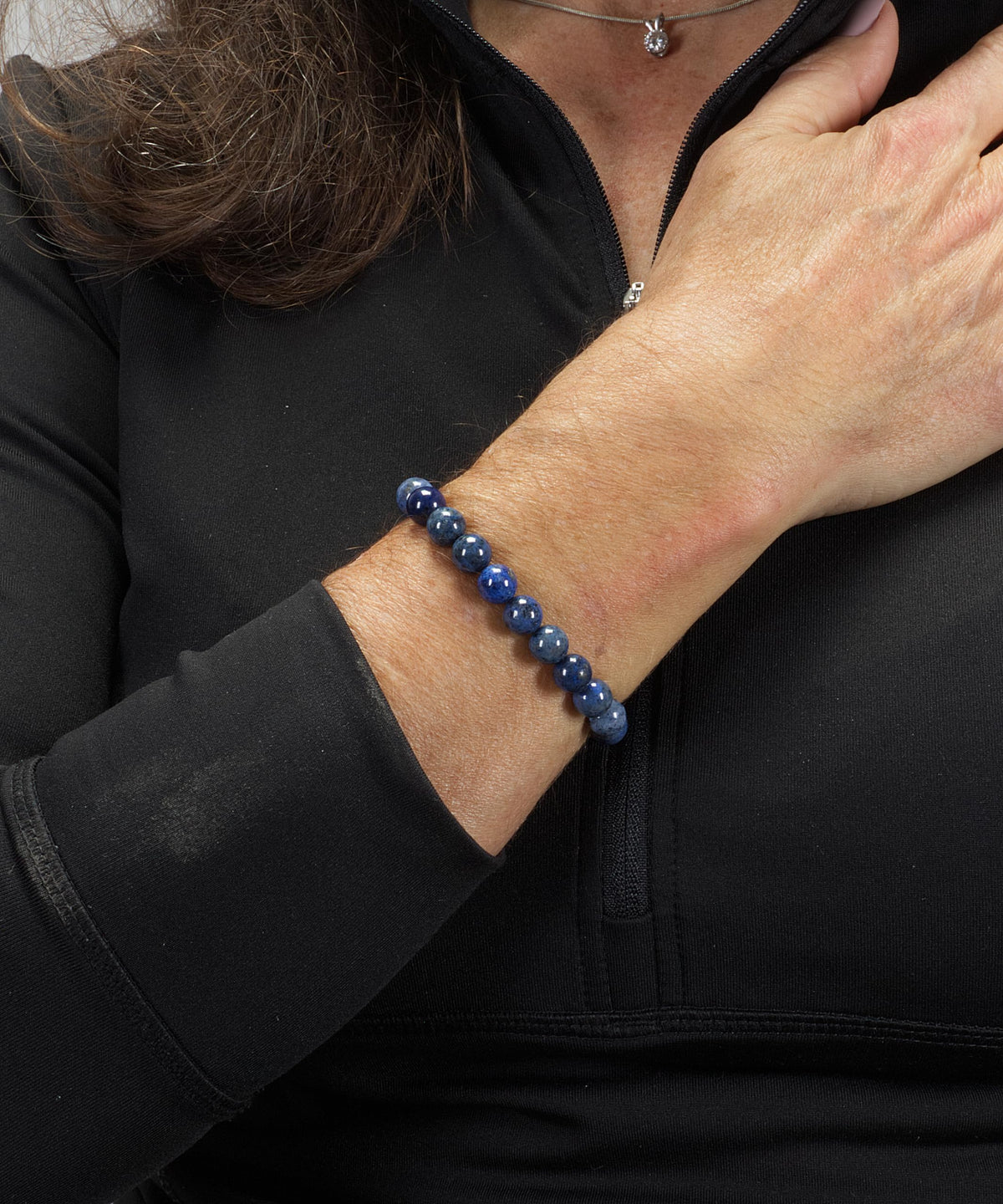 Dumortierite Bracelet 8mm Beaded Bracelet (Dumortierite / Medium)