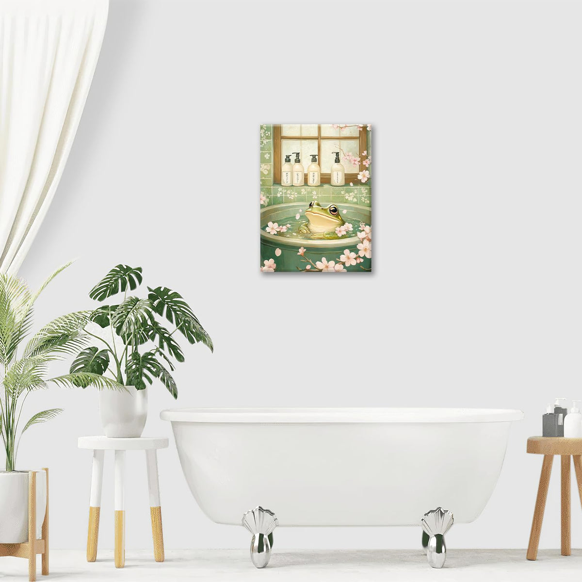 Japanese Wall Art (Bath Frog 1 / 12L" x 16W")
