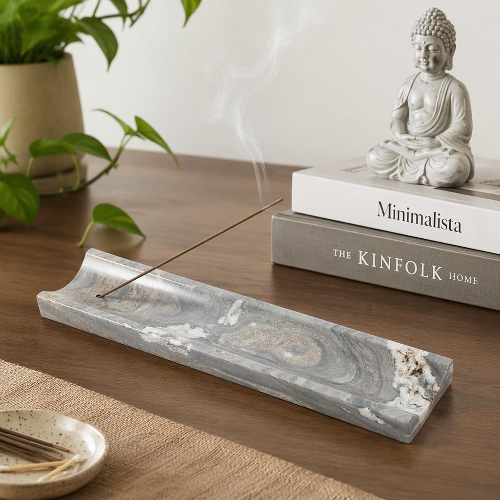 Marble Incense Holder (Palissandro Gray)