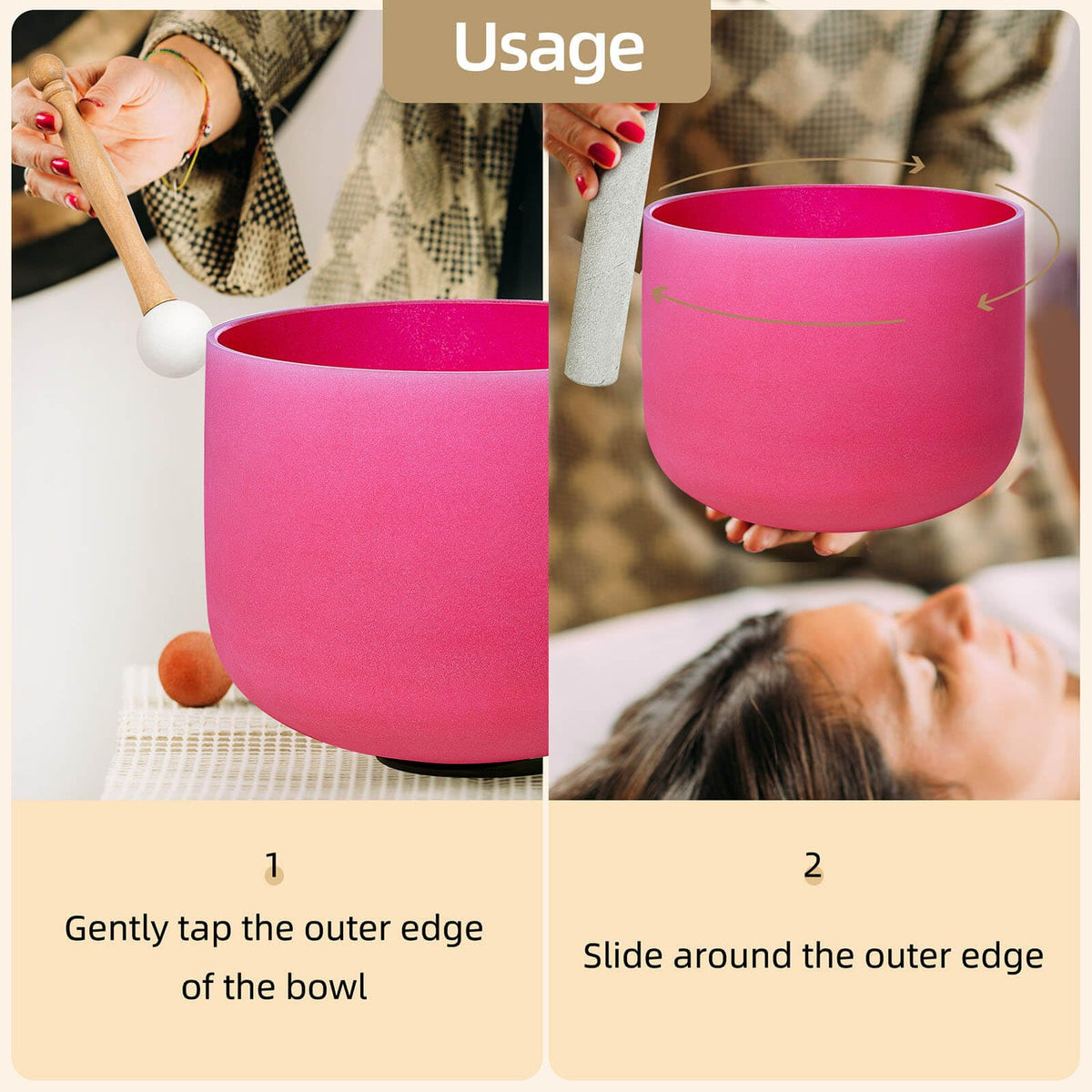 Crystal Singing Bowl 12 Inch Red C Note 432Hz (Red 12 Inch C)