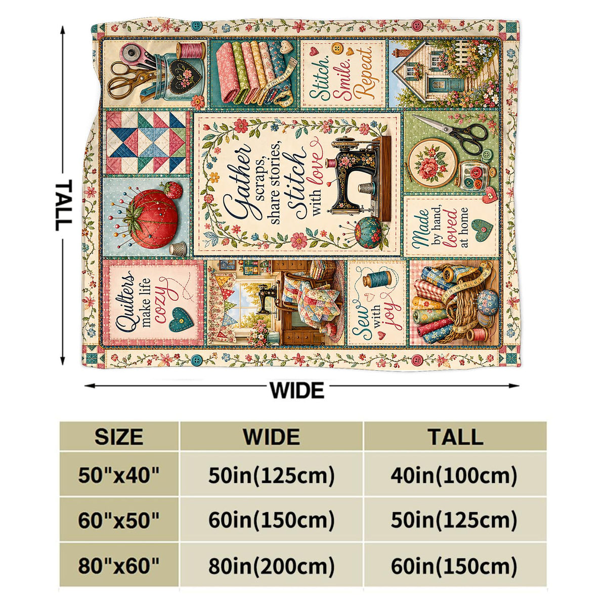 Sewing Blanket (40"x50" / Quilting)