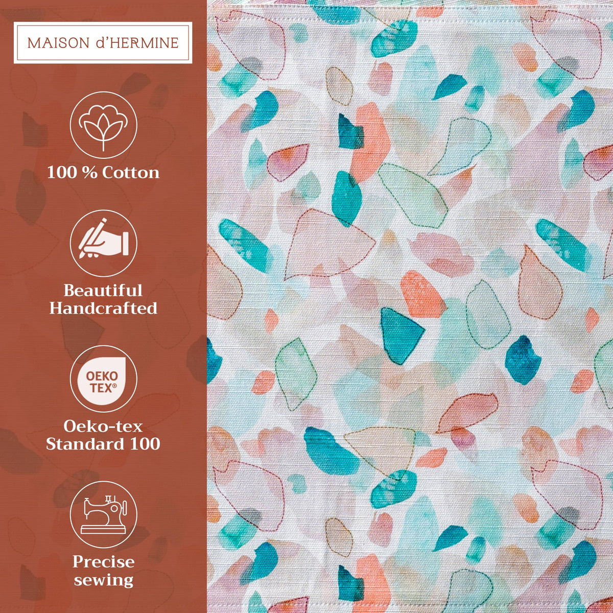 Placemats Set of 4 Reusable 100% Cotton (112 - Summer Picnic / 13" X 19" (Pack of 4))