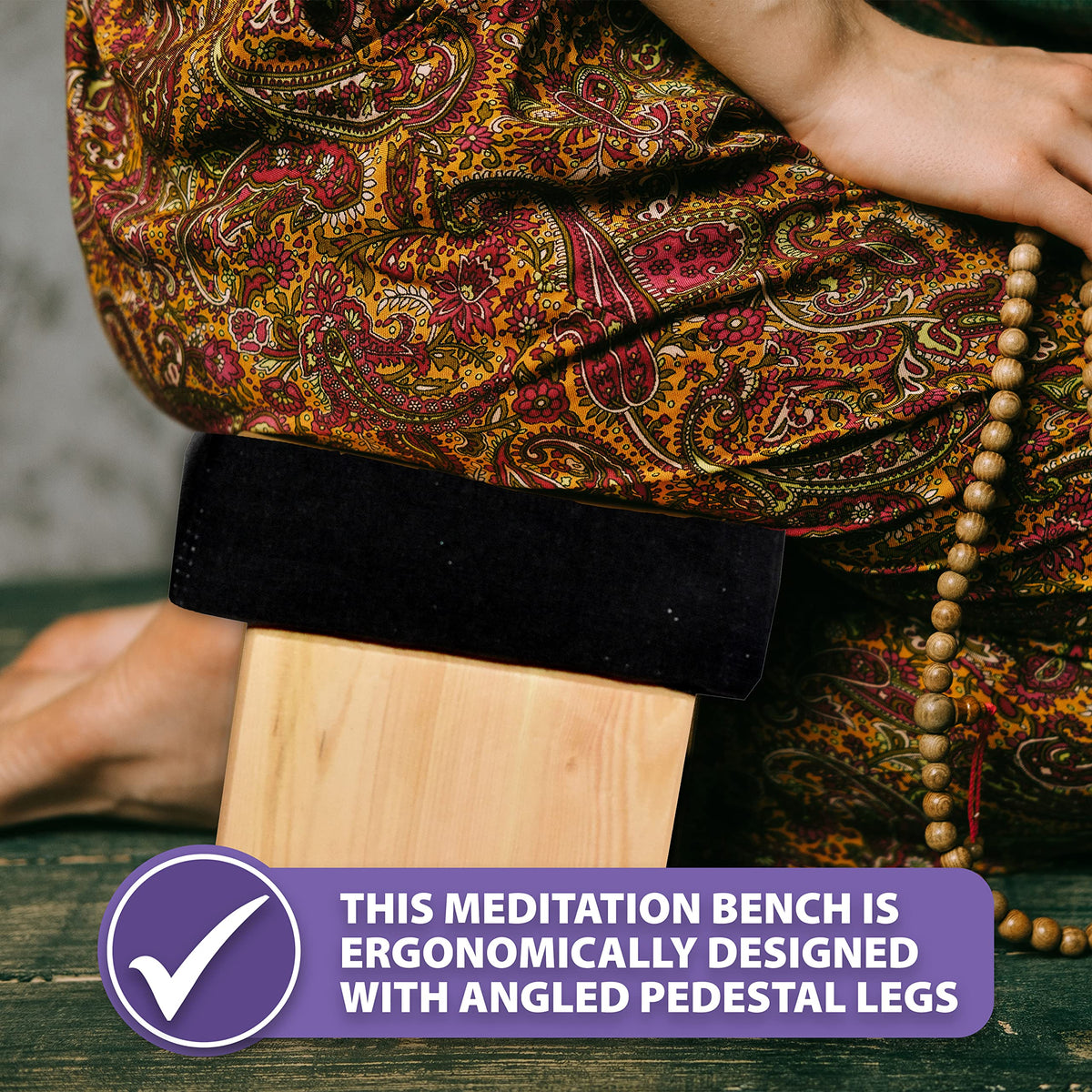Maroon Foldable Meditation Chair (Maroon Cushion)