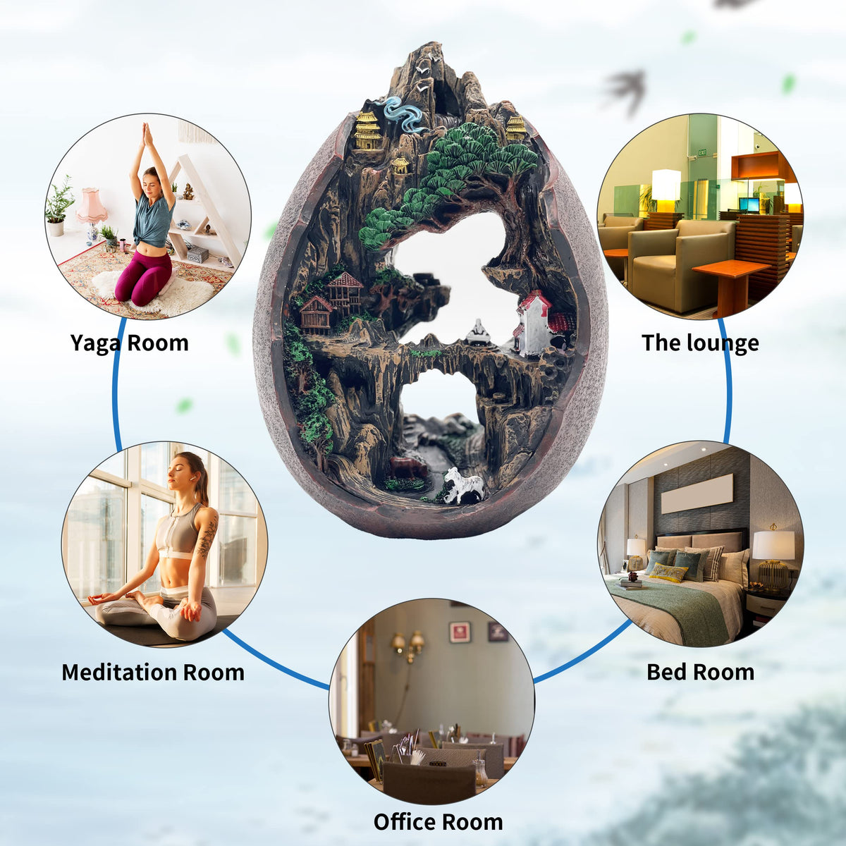 Mountain Waterfall Incense Burner