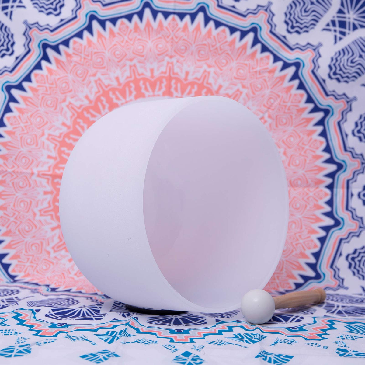 432Hz D Sacral Chakra Frosted Quartz Crystal Singing Bowl 10 inch (10 inch / 432Hz D note)