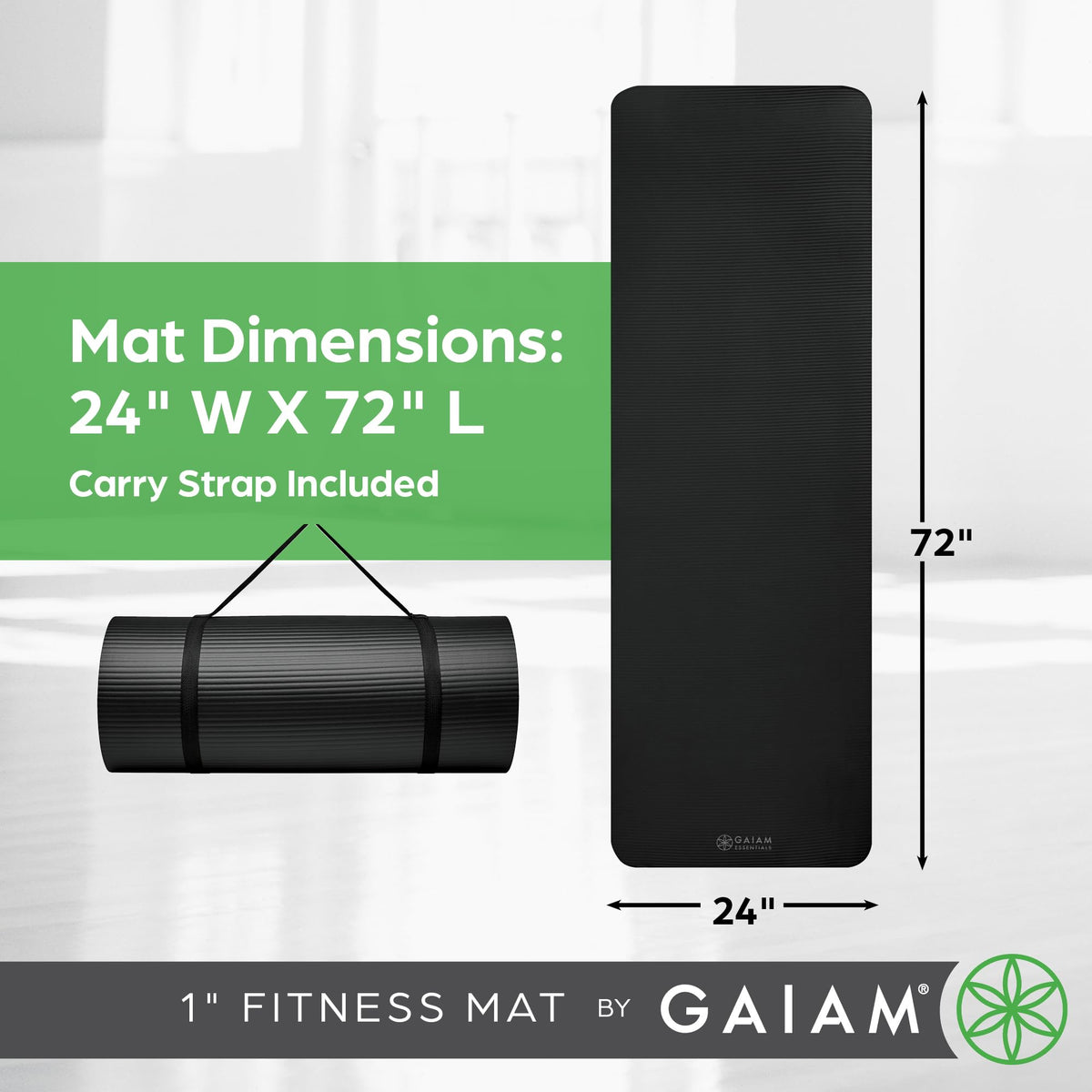 Essentials Fitness Mat (Purple / 1")