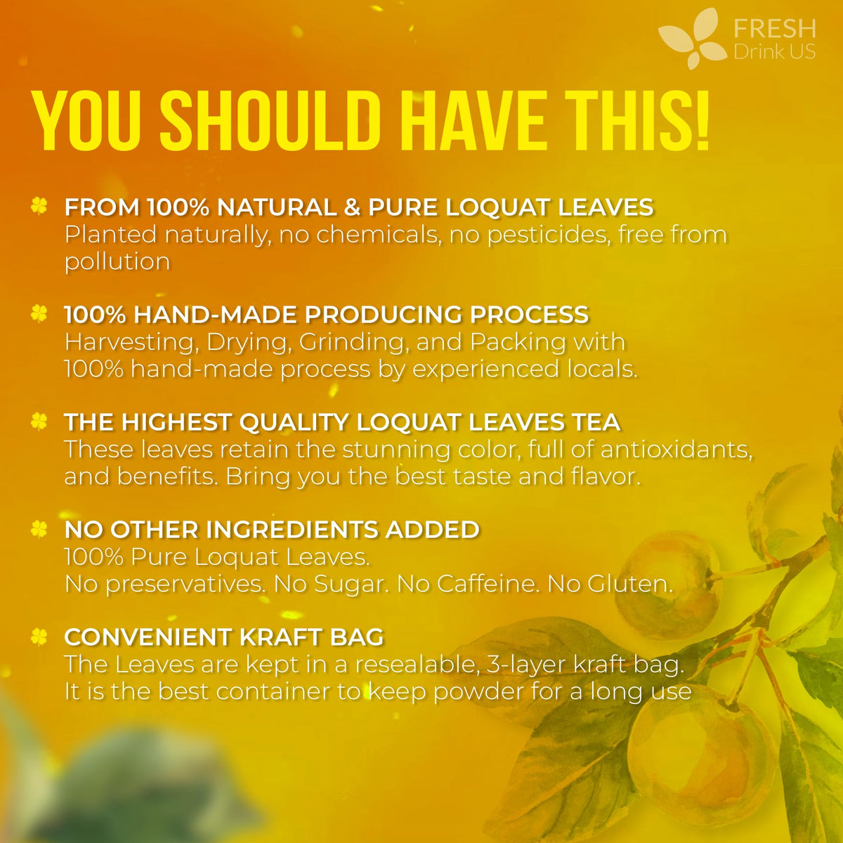 Premium 8oz Loquat Leaves (8oz)