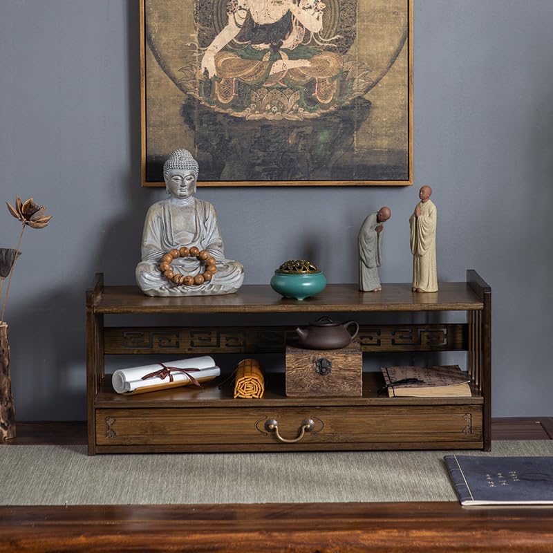 Walnut Meditation Table Altar Table (Walnut Color)